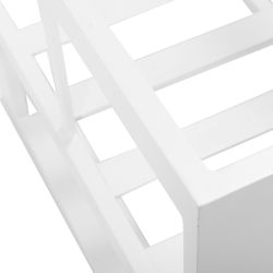 3-seater aluminum and white fabric sofa, 210 x 80 x 83 cm | Nyland