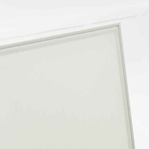 3-seater aluminum and white fabric sofa, 214 x 99.5 x 97.5 cm | Albury