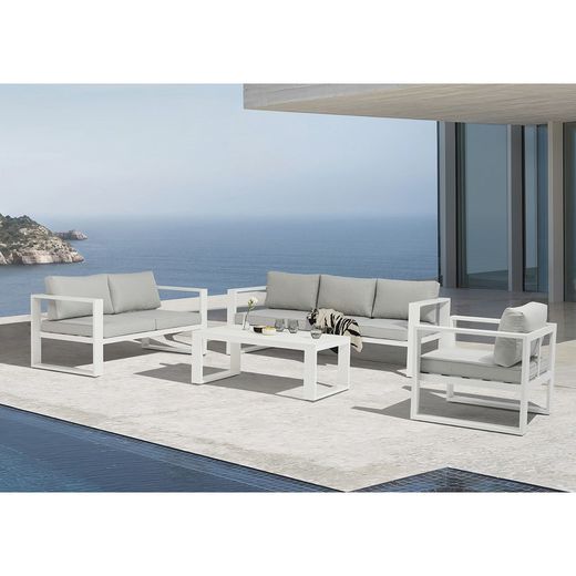 Garden set in white aluminum | Nyland L