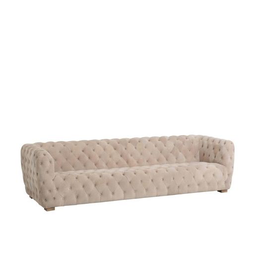 Sofa 3 knapper Stol Beige ruskind