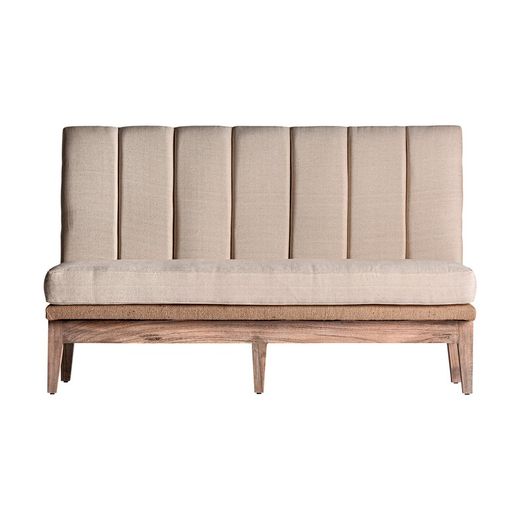 Καναπές Κρεμ Retz Teak Bar, 170x65x110cm