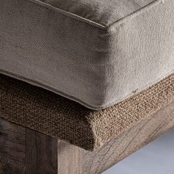 Καναπές Κρεμ Retz Teak Bar, 170x65x110cm