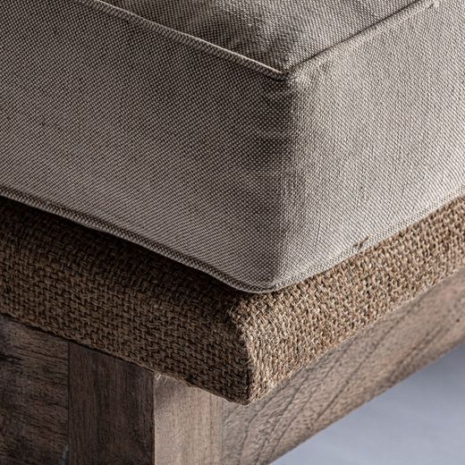 Καναπές Κρεμ Retz Teak Bar, 170x65x110cm
