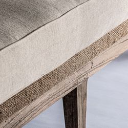 Καναπές Κρεμ Retz Teak Bar, 170x65x110cm