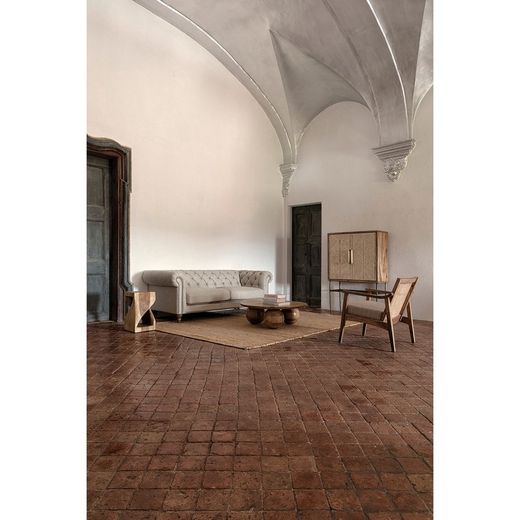 Canapé Blamont en Bois de Sapin Gris, 215 x 85 x 76 cm