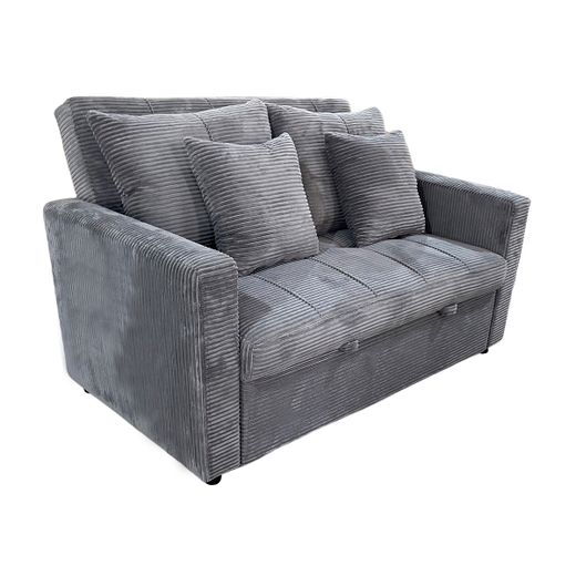 Sofá cama de tejido en gris, 140 x 99 x 88 cm | Divan