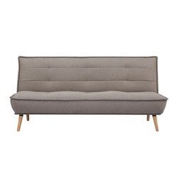 Brown upholstered sofa bed (194 x 95 x 89 cm) | Hufranch Series