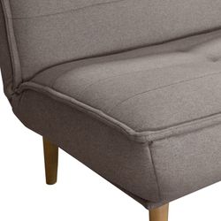 Brown upholstered sofa bed (194 x 95 x 89 cm) | Hufranch Series