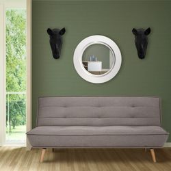 Canapé-lit rembourré marron (194 x 95 x 89 cm) | Série Hufranch