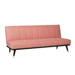 Sofa bed upholstered in rose, 180x81x80 cm