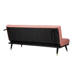 Sofa bed upholstered in rose, 180x81x80 cm