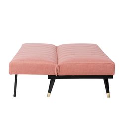 Sofa bed upholstered in rose, 180x81x80 cm