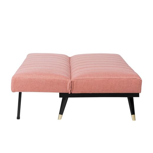 Sofa bed upholstered in rose, 180x81x80 cm