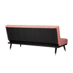 Sofa bed upholstered in rose, 180x81x80 cm