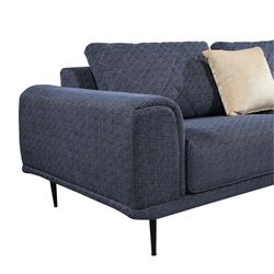 Sofa with chaise longue on the right Pärumm Abruzzo dark blue, 300 x (95/175) x 85 cm