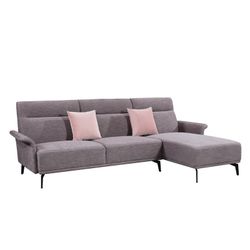 Canapé avec méridienne à droite Pärumm Molise couleur vison, 260 x (90/160) x 90 cm