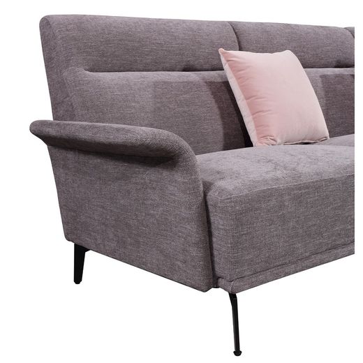Canapé avec méridienne à droite Pärumm Molise couleur vison, 260 x (90/160) x 90 cm