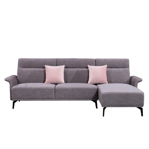 Canapé avec méridienne à droite Pärumm Molise couleur vison, 260 x (90/160) x 90 cm