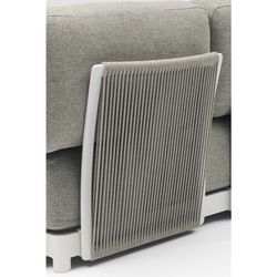 Garden sofa set made of aluminum, nautical rope, and white and gray fabric | Silai M