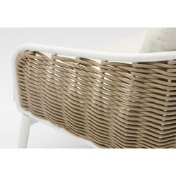 Ensemble de canapé de jardin en aluminium et corde en banc et taupe | Duo d'Irvine