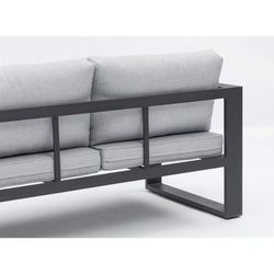 Conjunto de sofás para jardín de aluminio y olefina en antracita y gris | Nyland extra