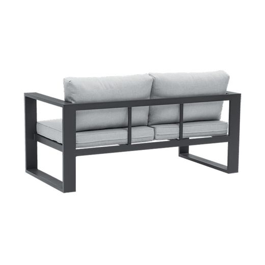 Conjunto de sofás para jardín de aluminio y olefina en antracita y gris | Nyland extra