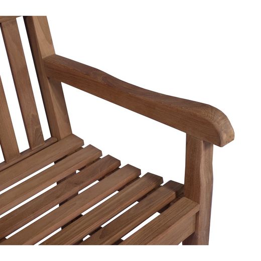 2-personers udendørs sofa i honning teaktræ, 120 x 60 x 92 cm | Danao