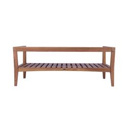 Garden sofa set in honey-colored teak | Roxas