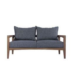 Garden sofa set in honey-colored teak | Roxas