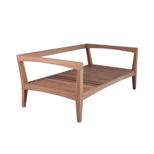 Garden sofa set in honey-colored teak | Roxas