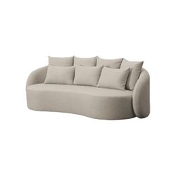 Garden sofa and two armchairs set in beige aluminum and olefin | Corinto