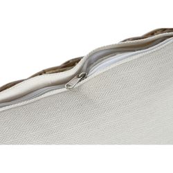 3-seater garden sofa in rattan and fabric in natural and beige, 174 x 88 x 69 cm | Fiber Outdoor