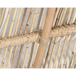 3-seater garden sofa in rattan and fabric in natural and beige, 192 x 72 x 75 cm | Fiber Outdoor