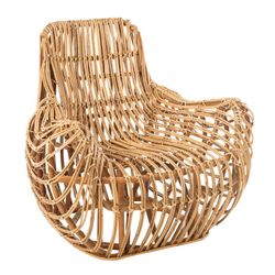 Fauteuil canné Ana, 87x99x89cm