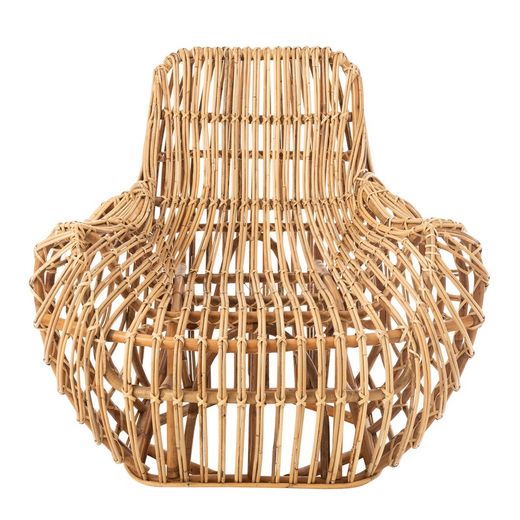 Fauteuil canné Ana, 87x99x89cm