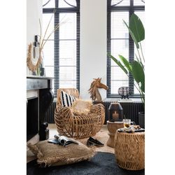 Fauteuil canné Ana, 87x99x89cm