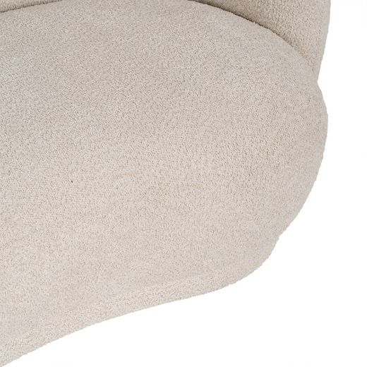 Canapé en tissu beige, 191 x 93 x 75 cm