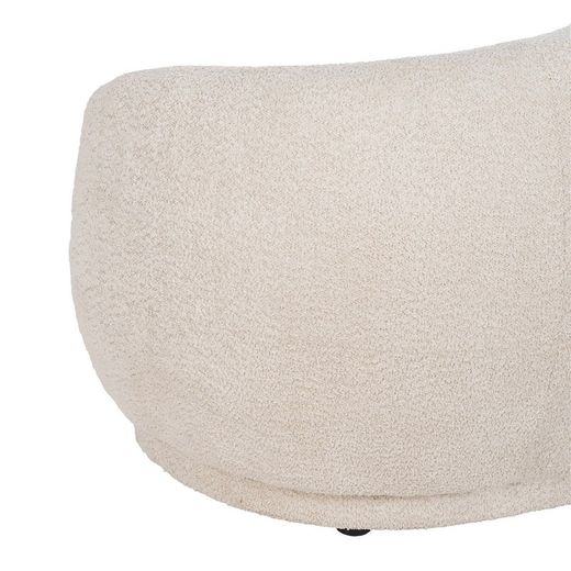 Canapé en tissu beige, 191 x 93 x 75 cm