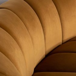 Canapé Suhl en velours moutarde, 106x96x84cm