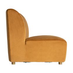 Canapé Suhl en velours moutarde, 106x96x84cm