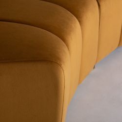 Canapé Suhl en velours moutarde, 106x96x84cm