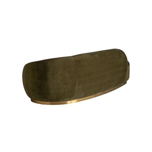 Gacé velvet sofa in green, 240 x 100 x 71 cm