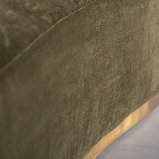 Gacé velvet sofa in green, 240 x 100 x 71 cm