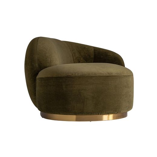 Gacé velvet sofa in green, 240 x 100 x 71 cm
