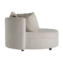 Sofá individual em tecido bouclé bege, 125 x 120 x 78 cm | Merkem