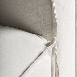 Sofá modular con brazo de tejido en blanco , 110 x 110 x 85 cm | Virolle