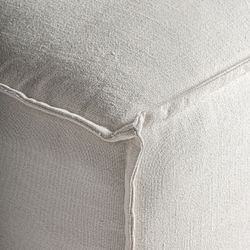 Sofá modular con brazo de tejido en blanco , 110 x 110 x 85 cm | Virolle