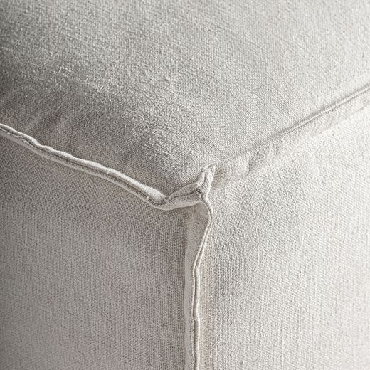 Sofá modular con brazo de tejido en blanco , 110 x 110 x 85 cm | Virolle