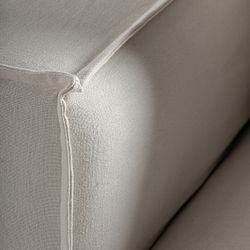 Sofá modular con brazo de tejido en blanco , 110 x 110 x 85 cm | Virolle