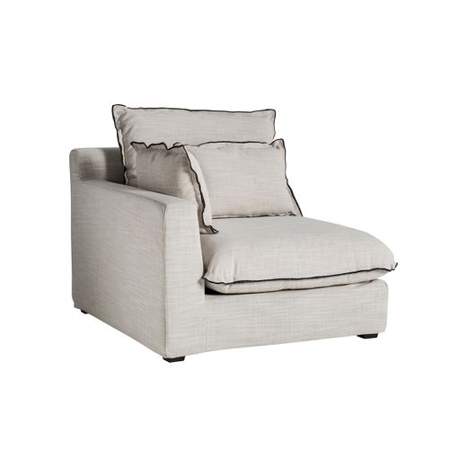 Sofá modular con brazo de tejido en blanco , 96 x 108 x 94 cm | Bief